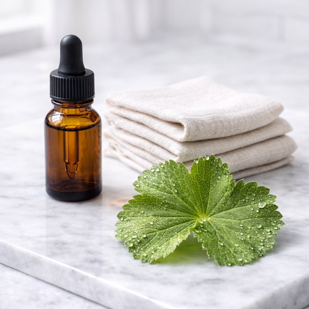 Konzentrierter Frauenmantel-Extrakt für die natürliche Mund- und Hautpflege.