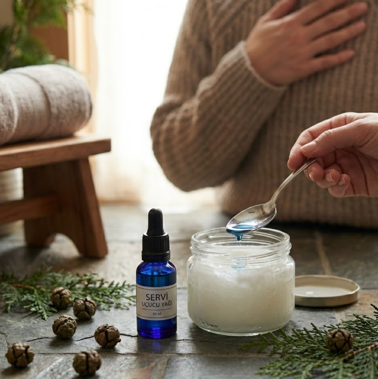 Moderner Brustbalsam mit Zypressenöl: Äußerliche Anwendung zur Unterstützung der Atemwege und bei krampfartigem Husten.