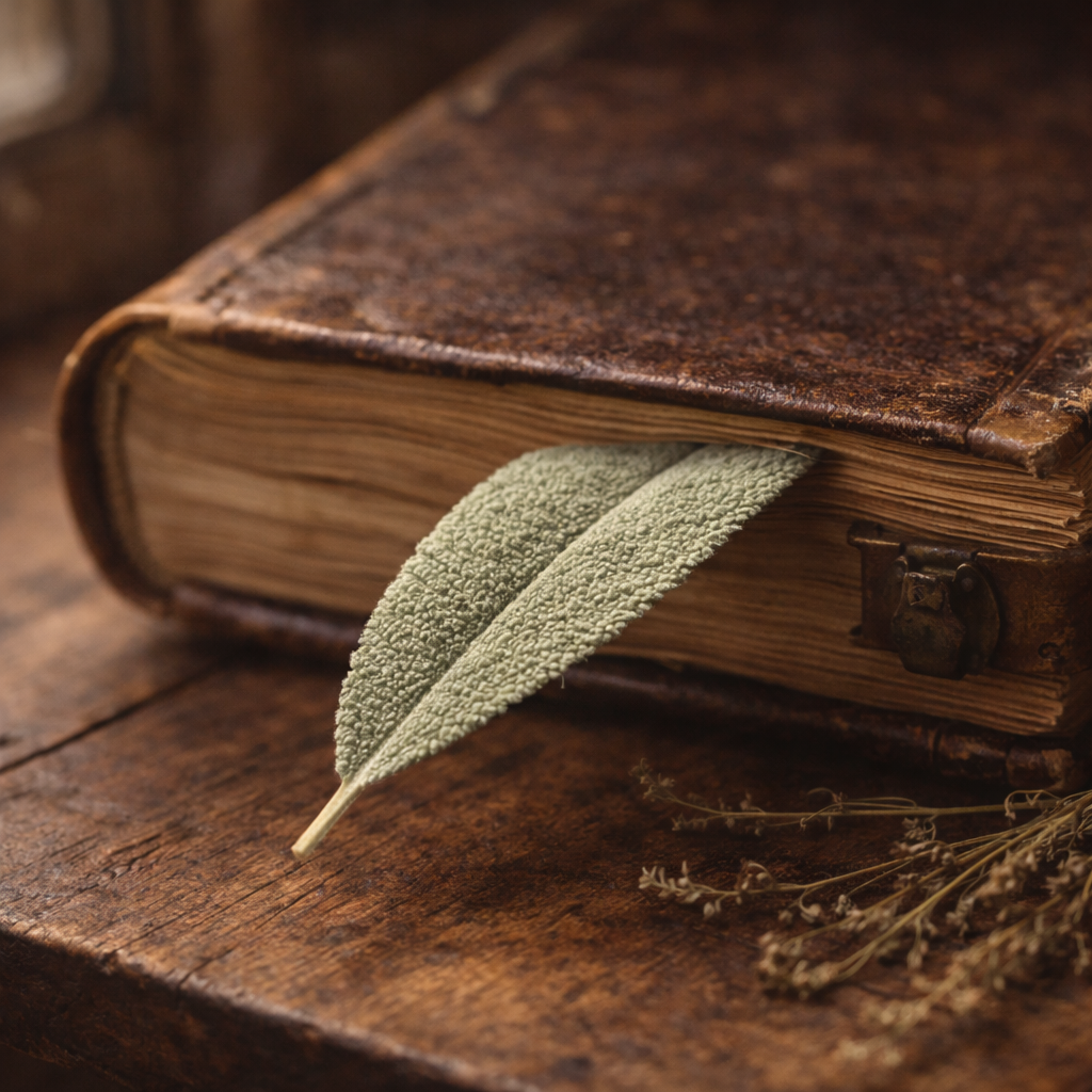 Traditionelle Anwendung: Die Frauenminze als duftendes Bibelblatt zur Förderung der Konzentration.