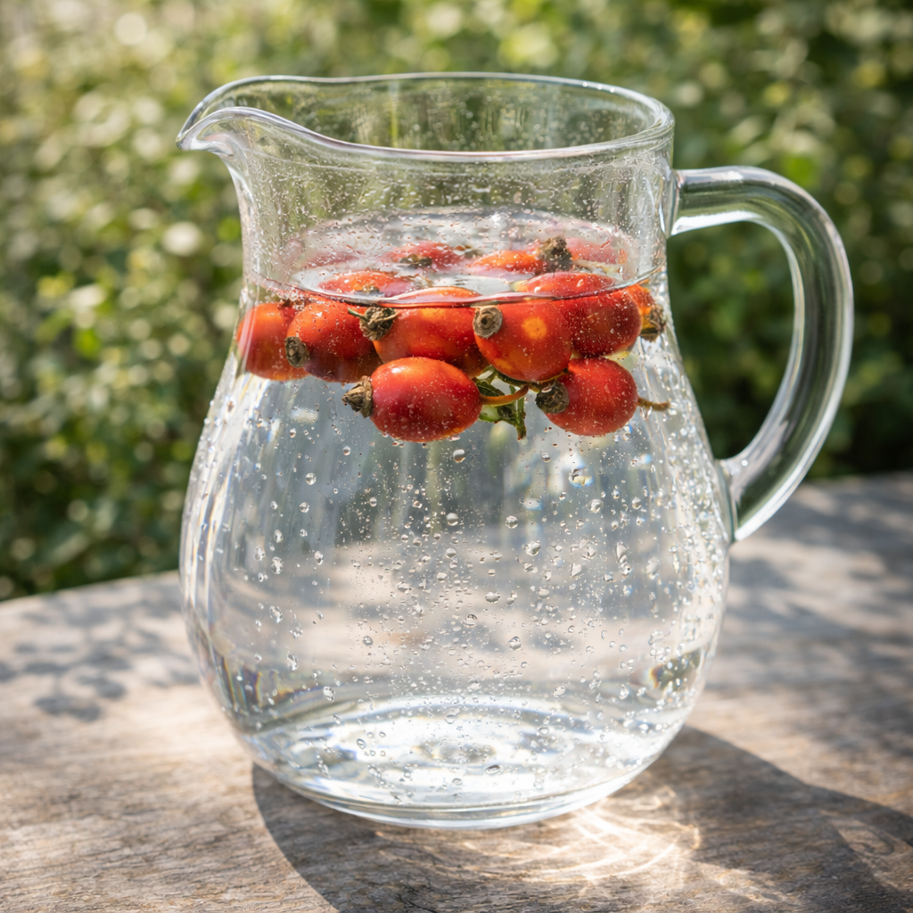 Sanfter Kaltauszug der Hagebutte zur Reinigung der Nieren und Entschlackung des Körpers.