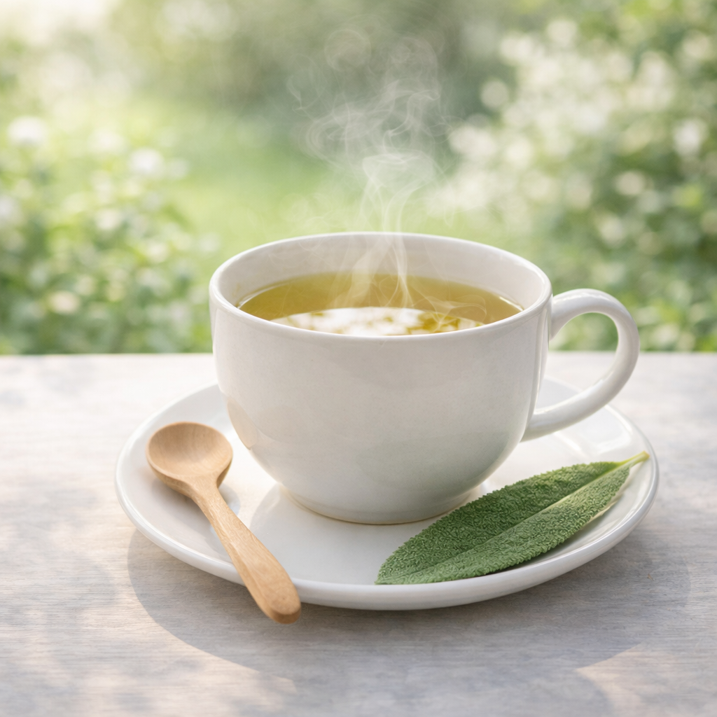 Frisch zubereiteter Frauenminze-Tee zur Unterstützung der Verdauung und Entspannung.