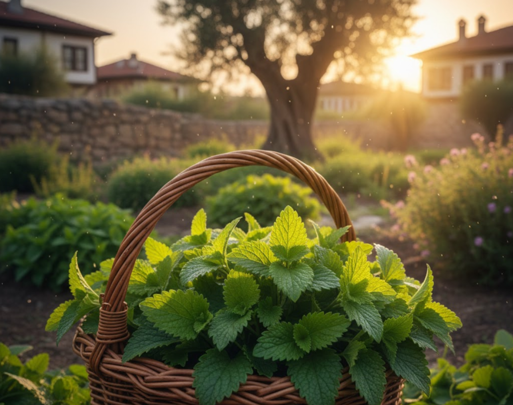 Anwendung von Melissen-Sud gegen Lippenherpes